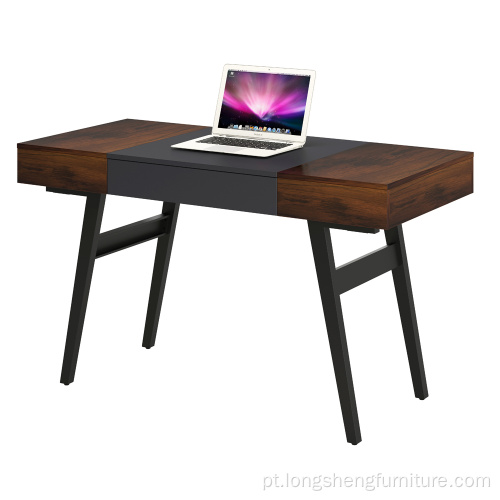 Mesa para computador de mesa pequena e compacta com rodas